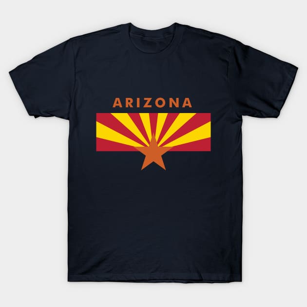 Arizona State Flag T-Shirt by Rebus28